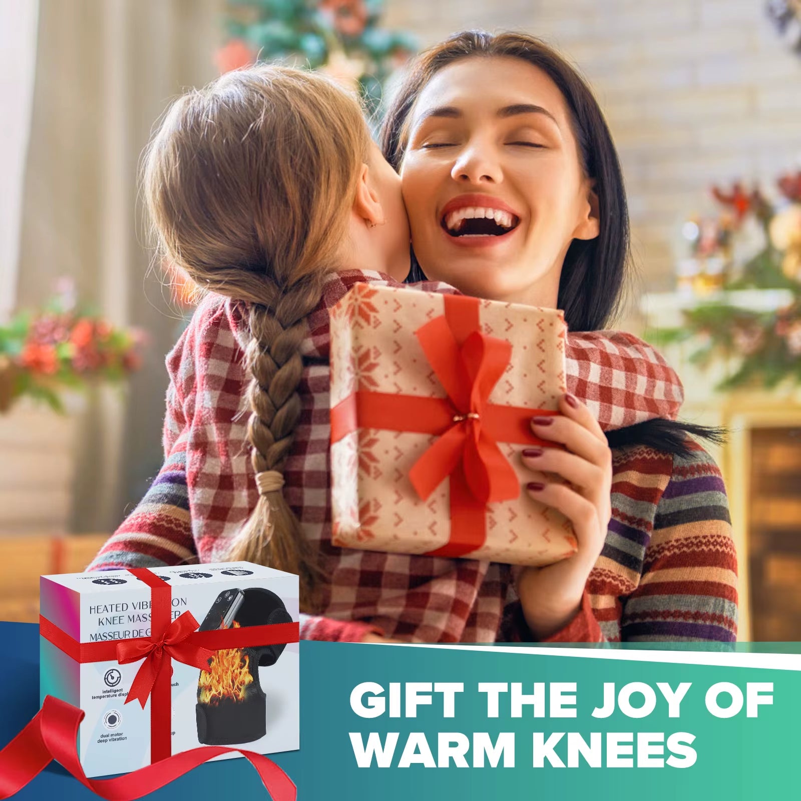 3 in 1 Heated Knee & Shoulder Massager Vibration Elbow Warmer for Temperature Control Support Brace Muscle Relaxation