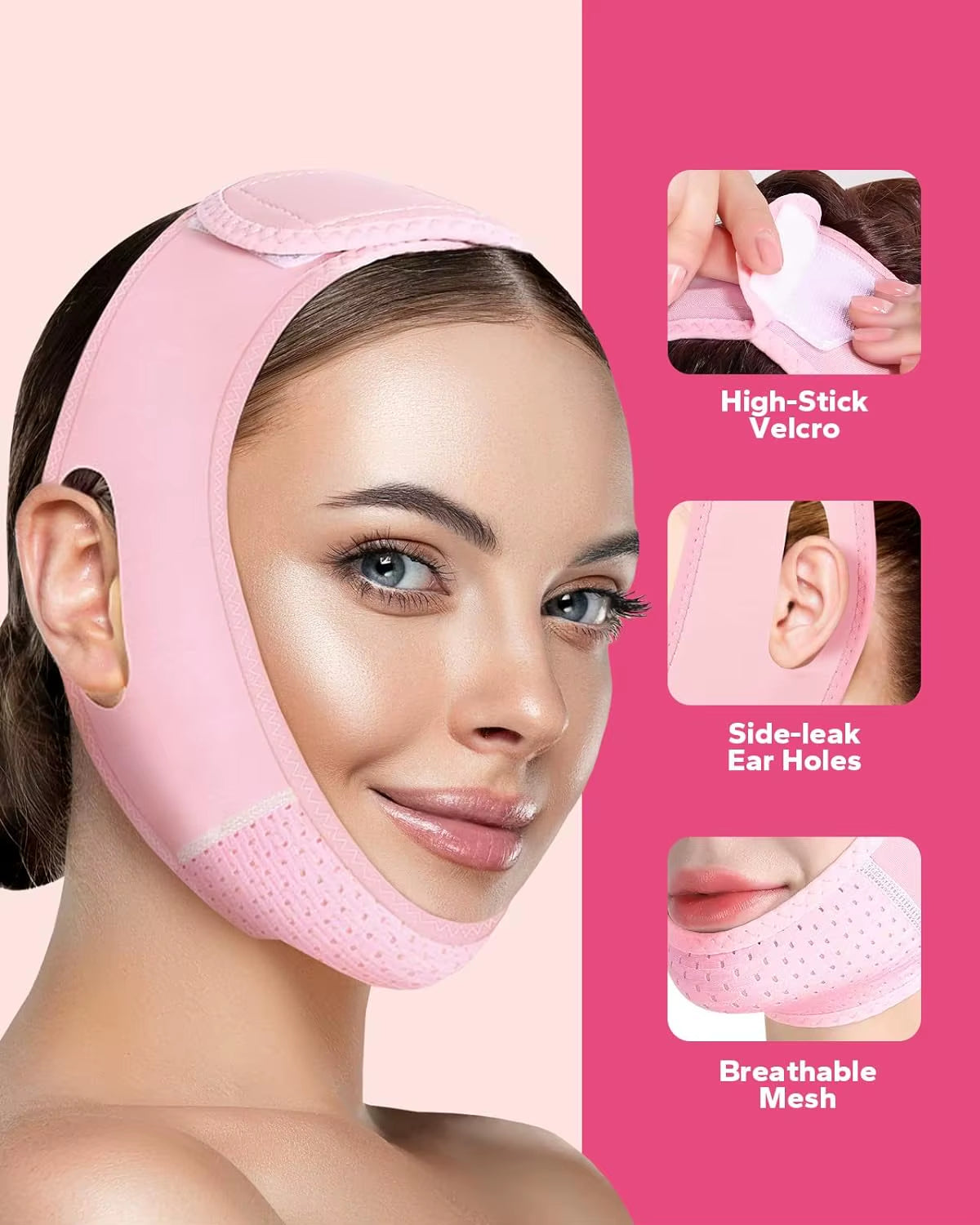 Reusable Face Strap, V Line Mask, Double Chin Reducer, Chin up Patch, Chin Strap, V Shaped Belt, V Shaped Face Mask for Sagging